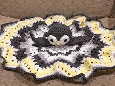 Becky Ong's crocheted penguin